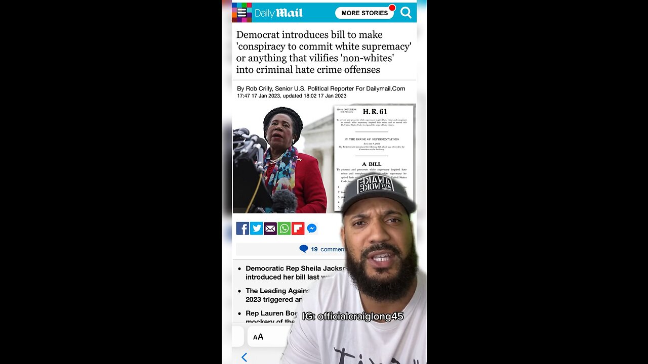 Democrat Sheila Jackson Lee’s Unconstitutional H.R. 61 Bill 🙄🤯
