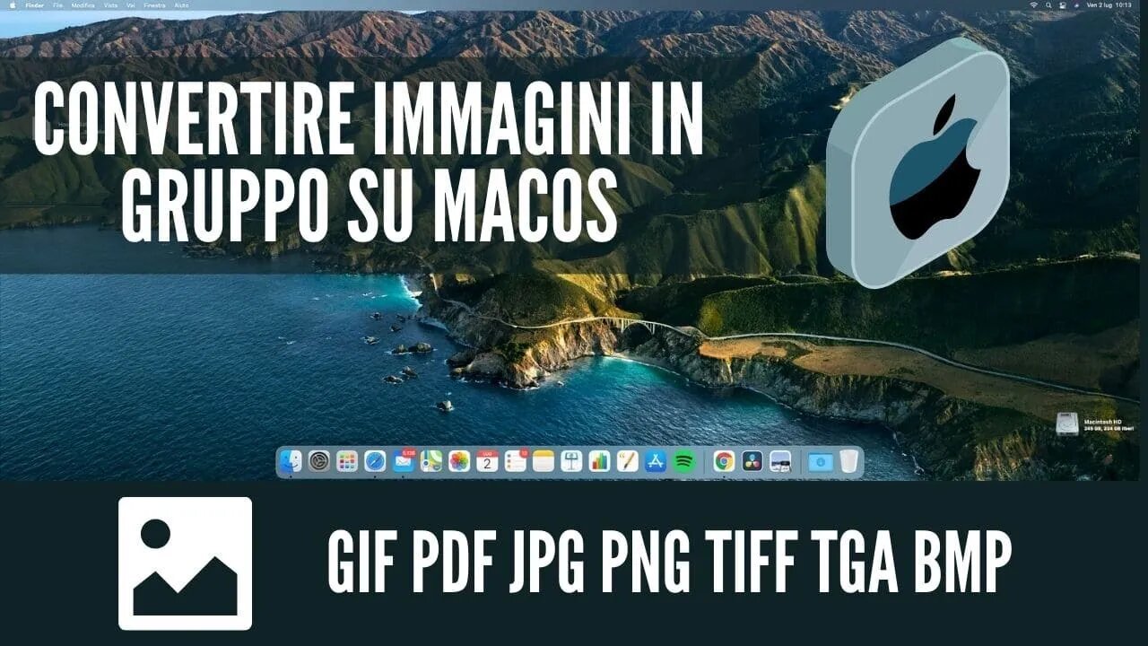 Convertire gruppo di immagini su Mac