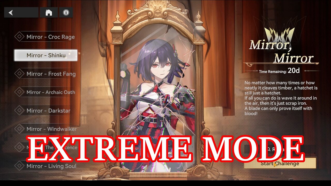 Mirror Shinku - Buzenbo Tengu Extreme Mode | Mirror, Mirror Event | Aether Gazer