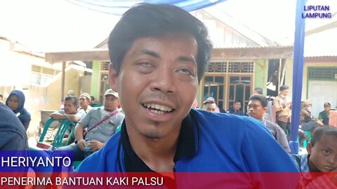 HIN AN PEDULI SERAHKAN BANTUAN KAKI TANGAN PALSU UNTUK DISABILITAS DI LAMPUNG