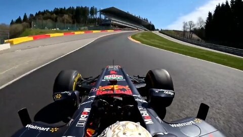 Onboard Max Verstappen test drive new Spa layout #BelgianGP #f1