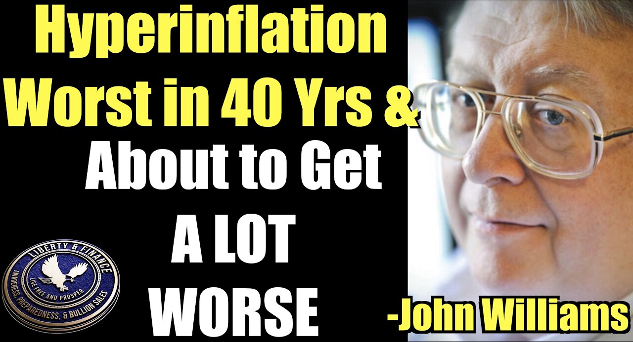 ​Hyperinflation Worst in 40 Yrs & About to Get A LOT WORSE | John Williams