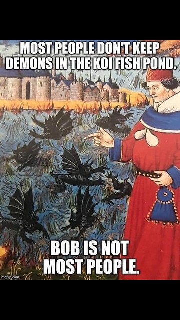 Demons in my Koi Pond? It's More Likely than you Think! #memes #silly #funny #demons #fishing