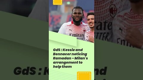 Kessie and Bennacer observing Ramadan - Milan's plan to help them #shorts