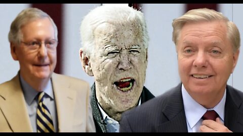 Meet Joe Biden's Bodyguards: GRAHAM and MCCONNELL. BFF's too. Real Swamp Stuff