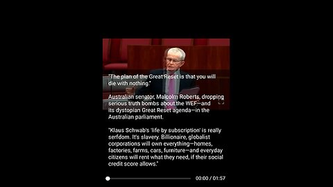 News Shorts: Australian Senator versus Globalists
