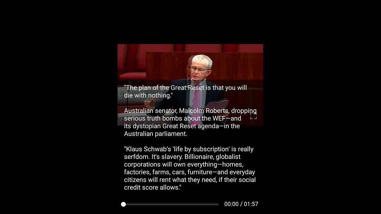 News Shorts: Australian Senator versus Globalists