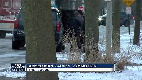 Armed man causes commotion in Shorewood