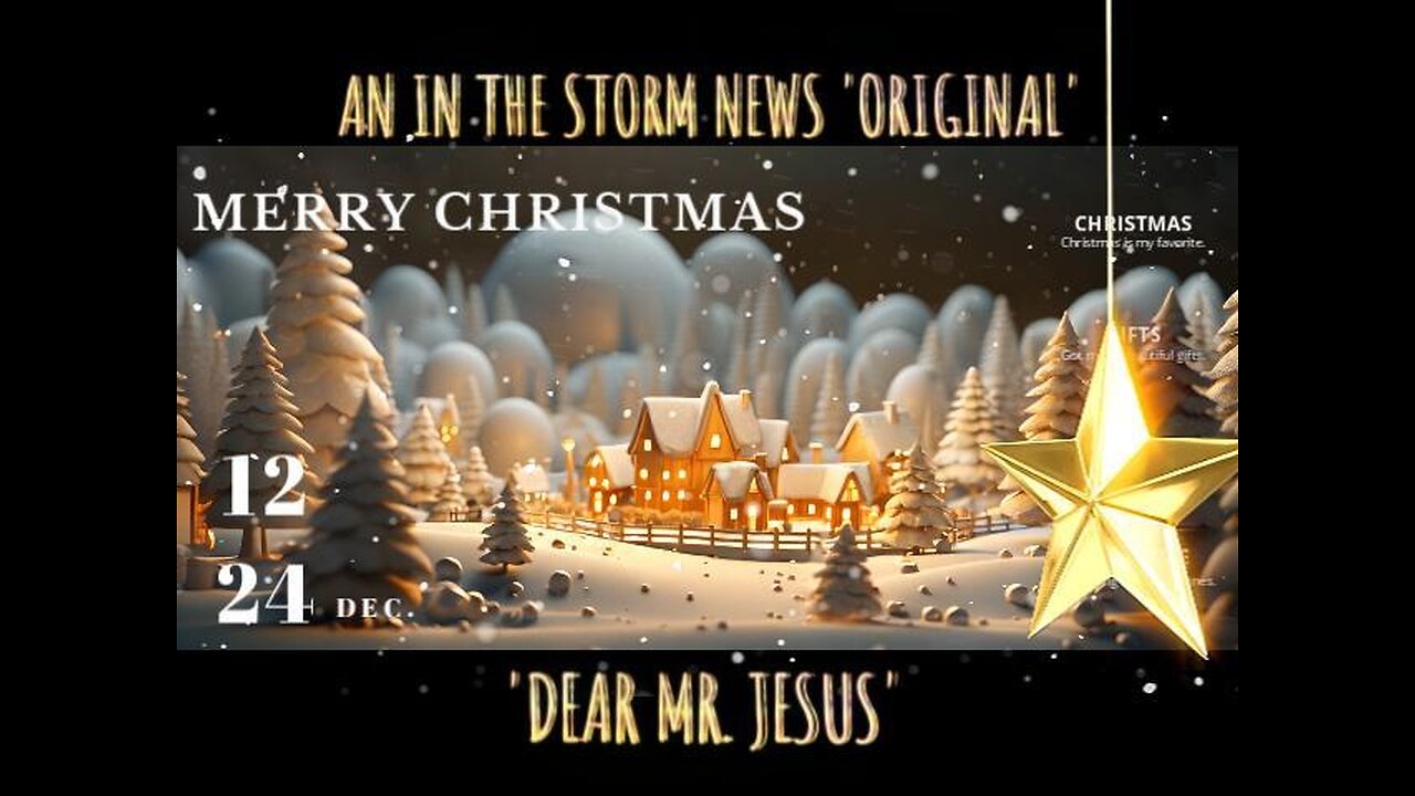 I.T.S.N. IS PROUD TO PRESENT: 'DEAR MR. JESUS' December 23