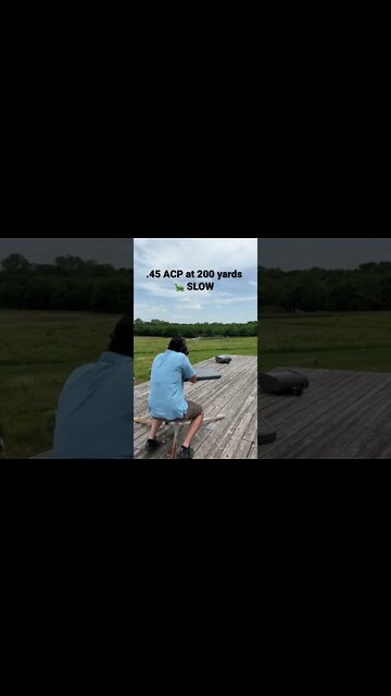 .45 ACP at 200 yards is SLOW! HK UMP .45