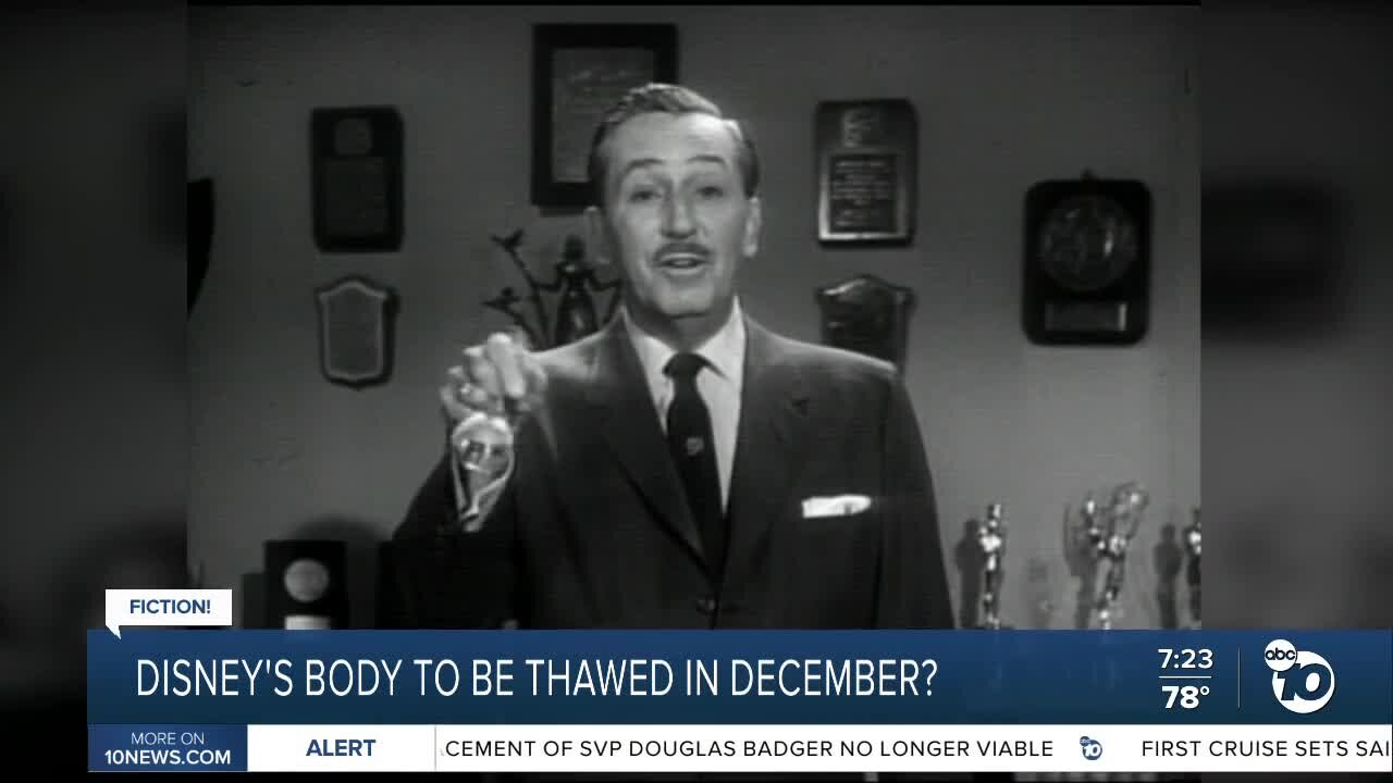 Fact or Fiction: Walt Disney's body to be thawed