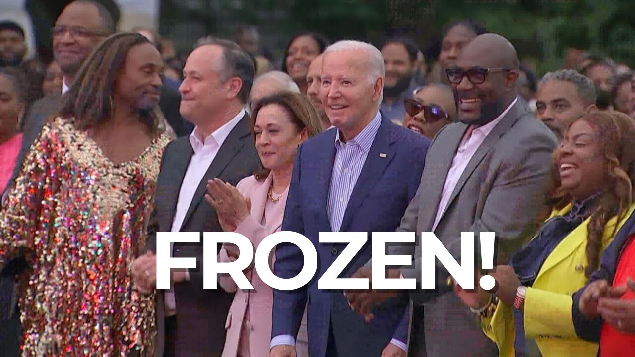 Joe Biden appears to freeze at White House Juneteenth event