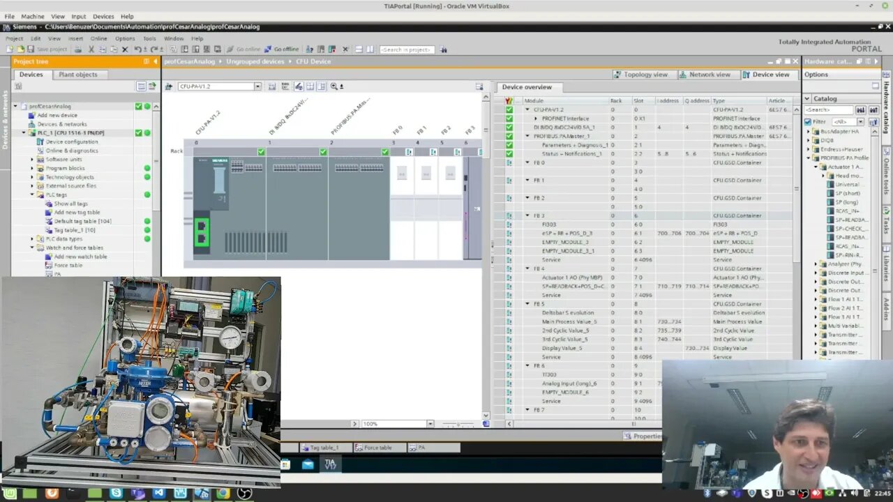 CFUPA - #GateWAY #Profinet #Profibus PA - Demonstração em planta didática.