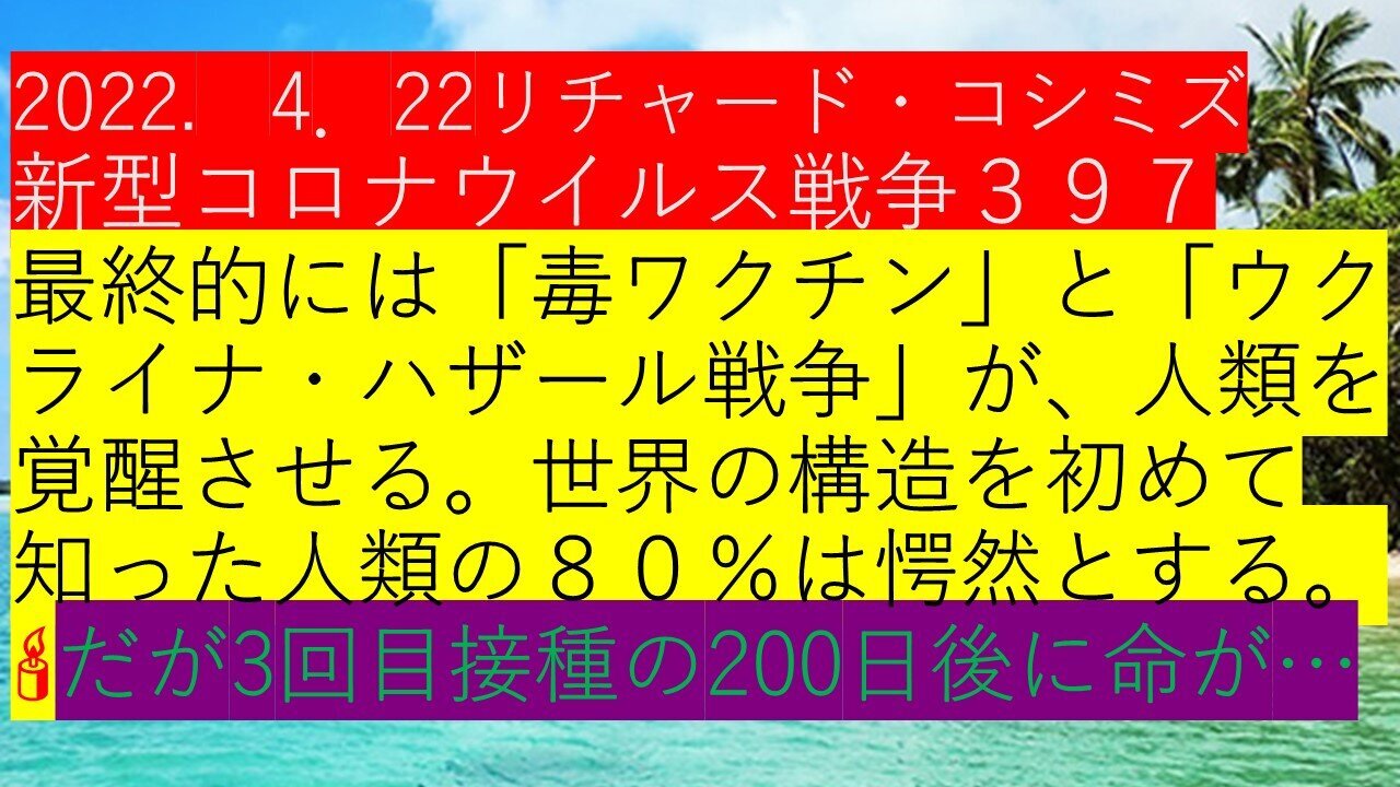 2022.04.22 リチャード・コシミズ新型コロナウイルス戦争３９７