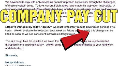 Pay cuts in Trucking company|DONT LEAVE