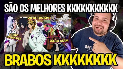 REACT TIPOS DE VILÕES DOS ANIMES (ANIMAÇÃO PARÓDIA)