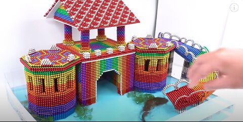 DIY | How To Build Castle Catfish Eel House From Magnetic Balls | Satisfying