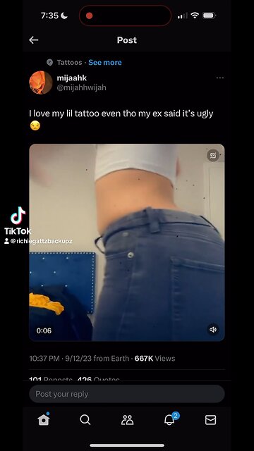 Give a damn about that tattoo 😭