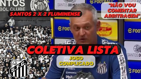 COLETIVA LISTA DO SANTOS | SANTOS 2 X 2 FLUMINENSE| BRASILEIRO 2022 | CAMPEONATO BRASILEIRO 2022