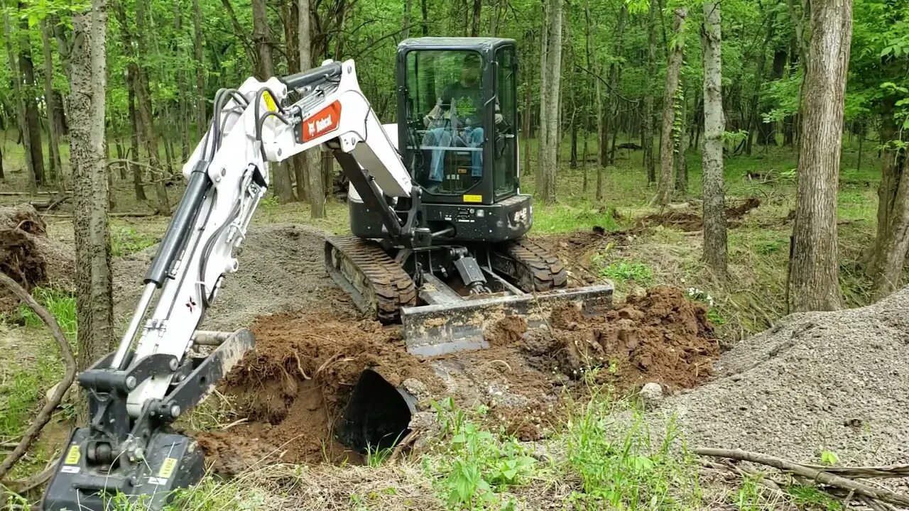 CLAY VS. CRUSHED GRAVEL; PART 2 Installing a culvert pipe; Water erosion & what to consider.