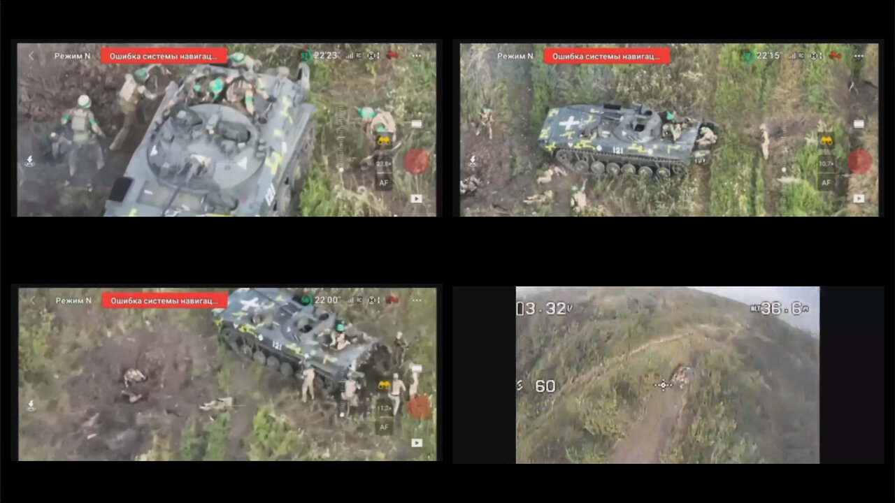 Ukrainian driver of the BMP combat vehicle went a little crazy