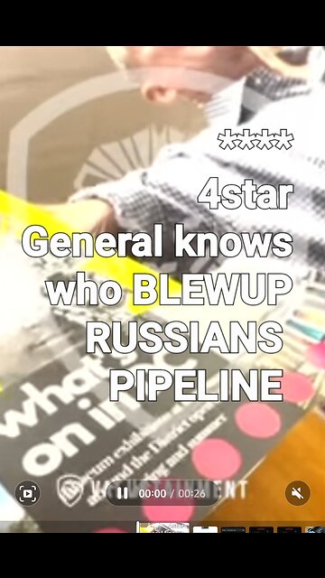 4 star GENERAL KNOWS WHO BLEW UP RUSSIAN PIPELINE