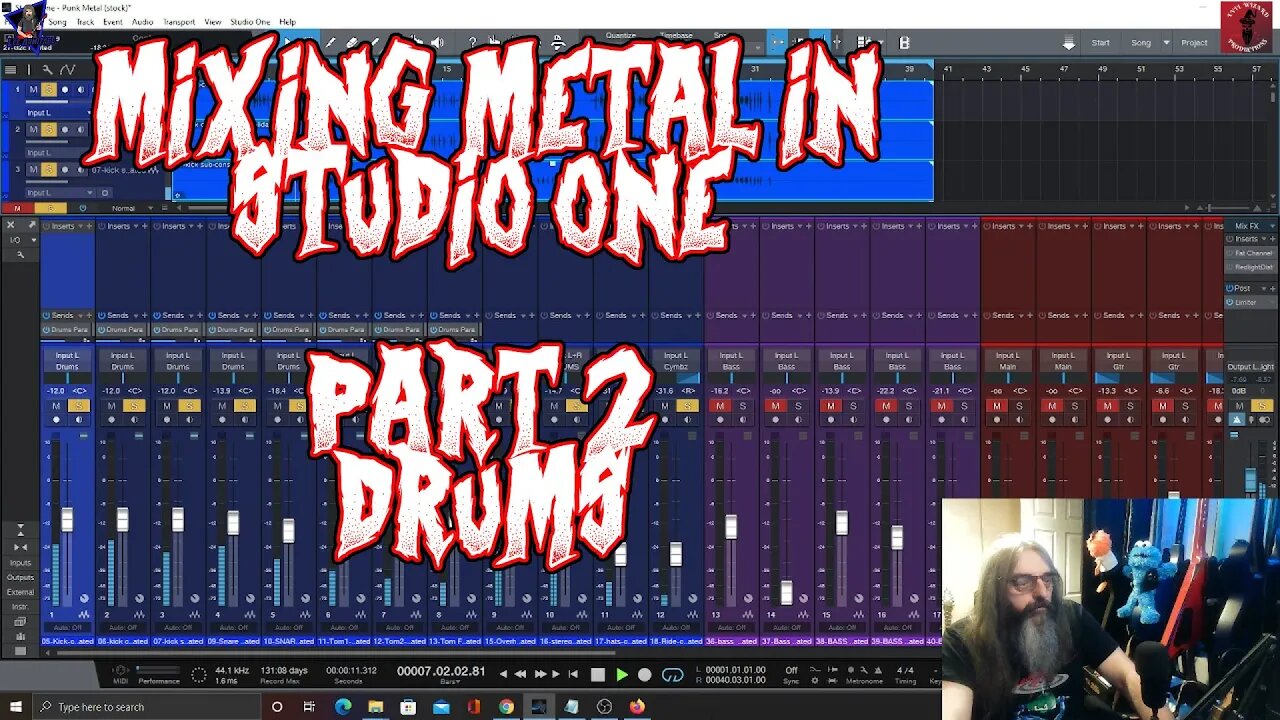 Mixing Metal in Personus Studio One with Stock Plugins Part 2 Drums @SpectreSoundStudios