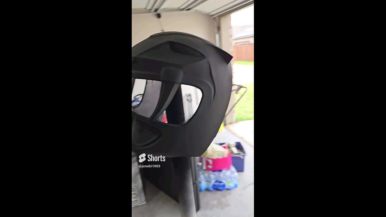 Sabertooth tiger helmet build pt 13 (base coat for line work) #mmpr #subscribe #like #trini #aisha