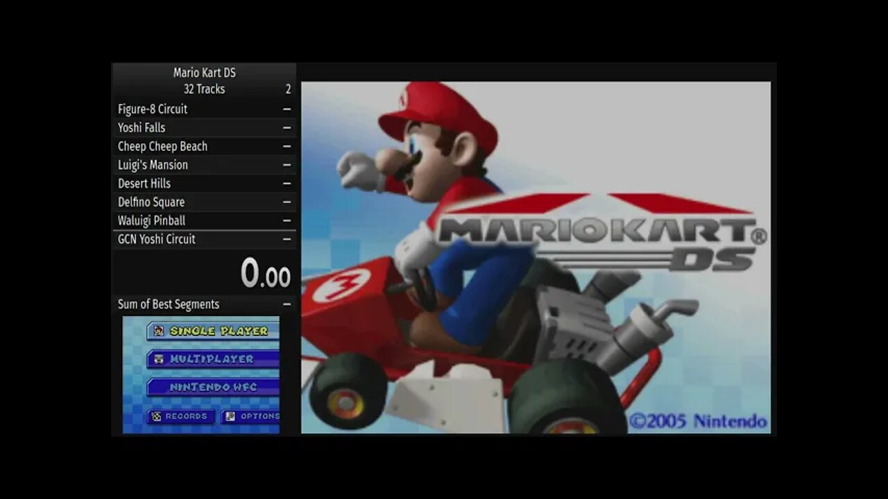 Mario Kart DS speedrun - 32 Tracks (1:04:33)