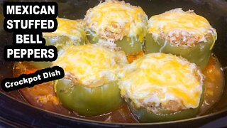 Crockpot Mexican STUFFED BELL PEPPERS | STUFFED PEPPERS RECIPE