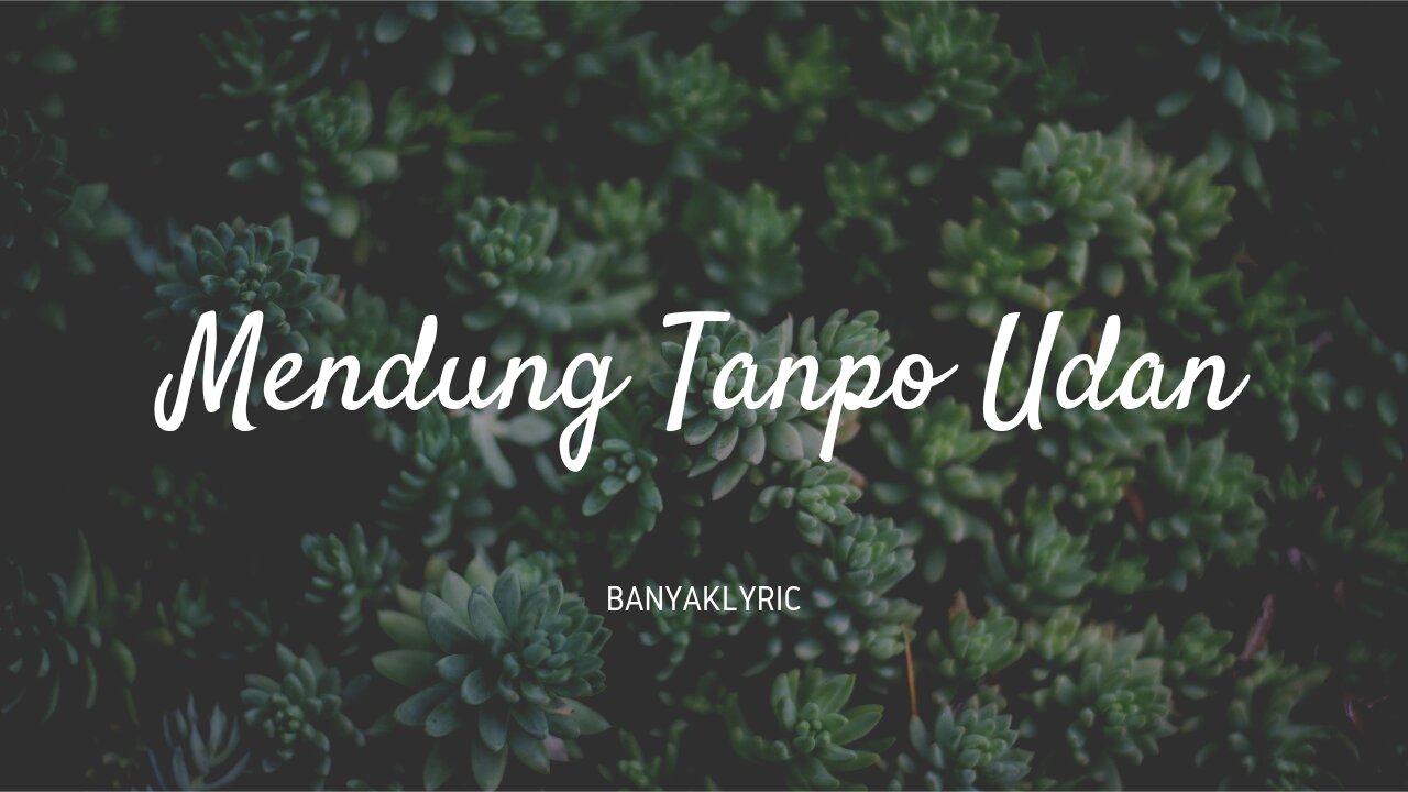 Mendung Tanpo Udan ( Lyric / Indonesian Populer Song )