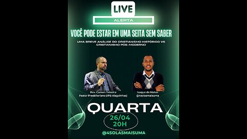 Alerta - Você pode estar em uma seita sem saber (Parte 1) - Rev. Camon Tome e Isaque de Matos