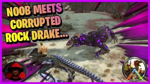 Ark #Shorts - Noob Meets Corrupted Rock Drake...
