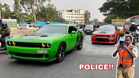 DODGE Challenger and CHARGER spotted in INDIA | CHAOS in Streets and Acceleration