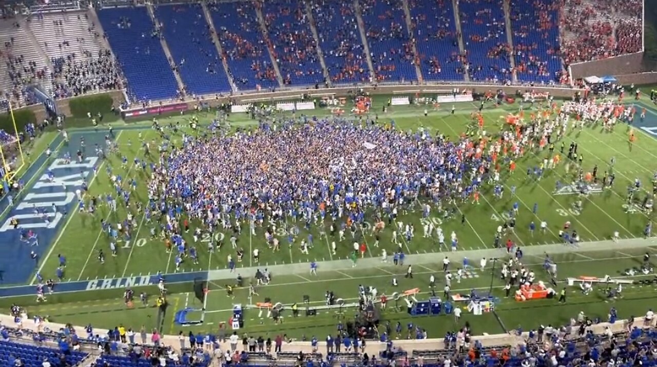 Duke Students Storm The Field As They Upset Clemson