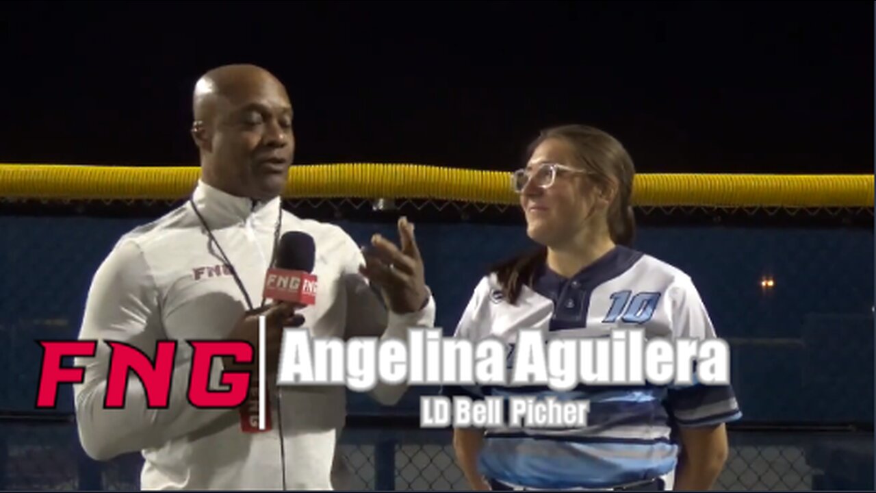 LD Bell P Angelina Aguilera after 8 Inning No Hit 1-0 Win Over Trinity to Clinch District Title