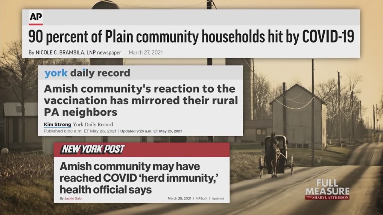 💥 Oct 11 2021 - Amish Community Achieves COVID 'Herd Immunity' - With No Medical Treatments