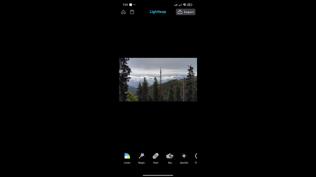 light editing of hills and trees