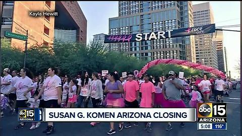 Susan G. Komen Arizona chapter closing