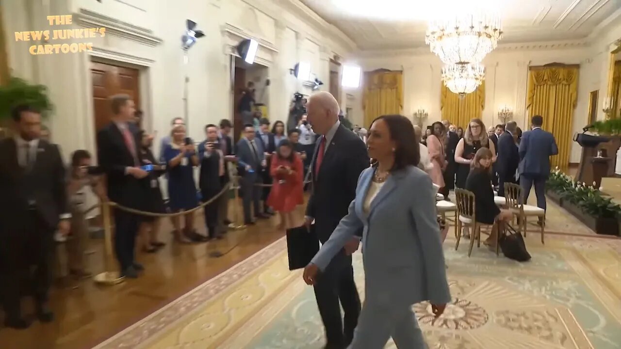 The way Biden walks out is becoming his signature of how he deals with the press.