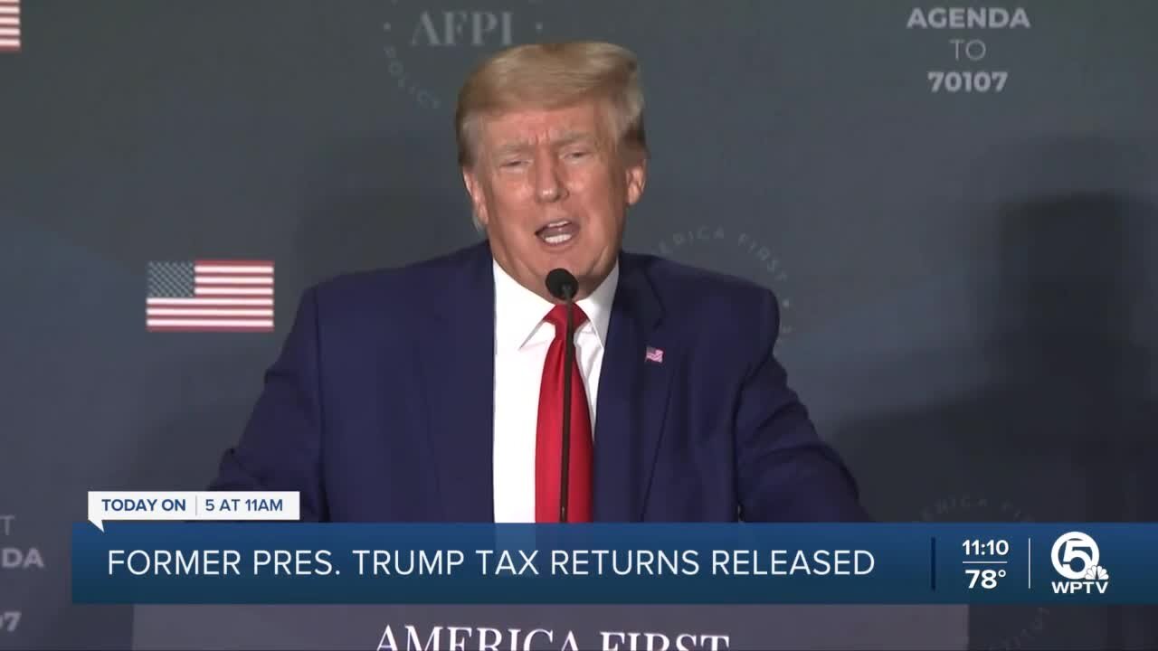 Former President Donald Trump's tax returns released