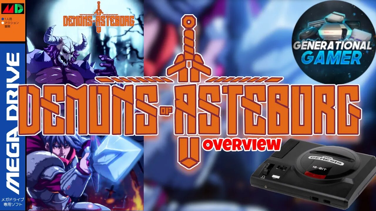 Demons of Asteborg - Modern Game for Retro Sega Genesis (Mega Drive)