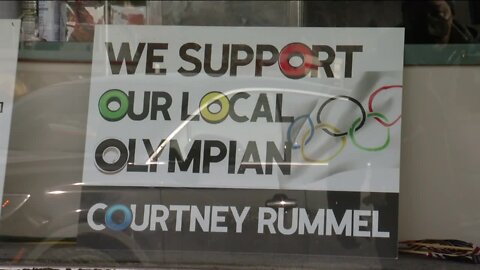 West Bend shows support for one of its own in the Winter Olympics