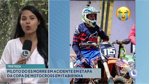 Tristeza: Piloto do ES morre em acidente em etapa da Copa de Motocross em Itabirinha.