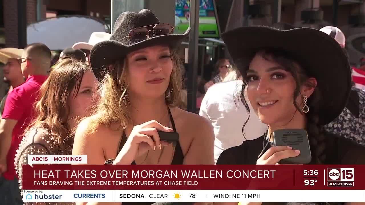 Fans brave the heat for Morgan Wallen concerts at Chase Field