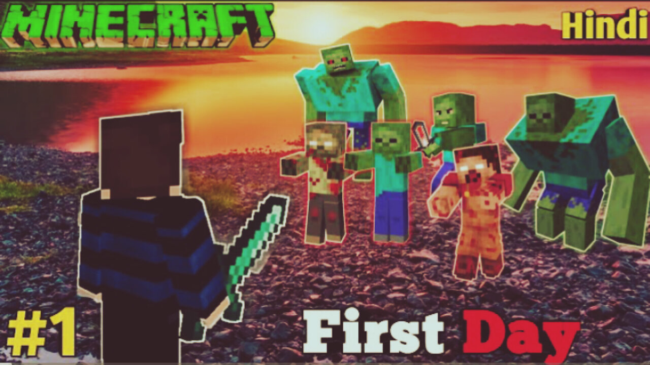 First day in Minecraft zombie apocalypse | gameplay#1 | MINECRAFTIESGAMING