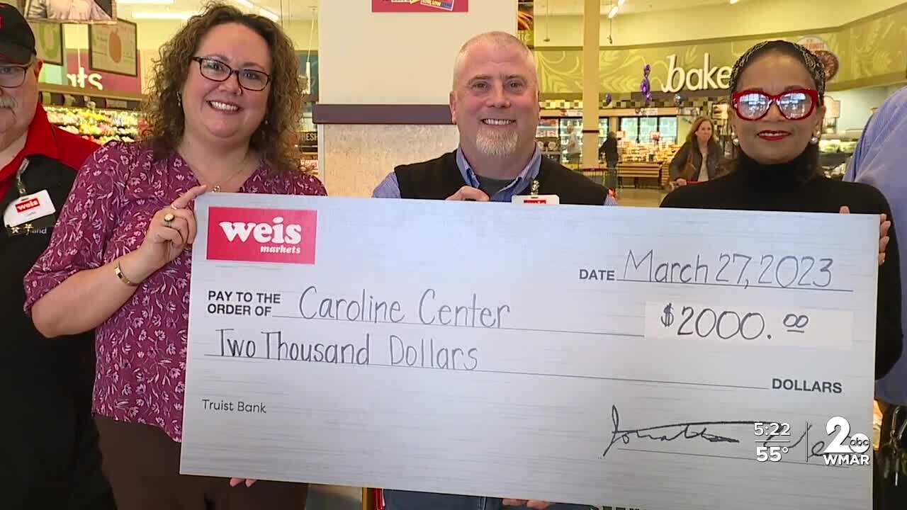 Weis Markets donates $2,000 to Caroline Center in honor of Women's History Month