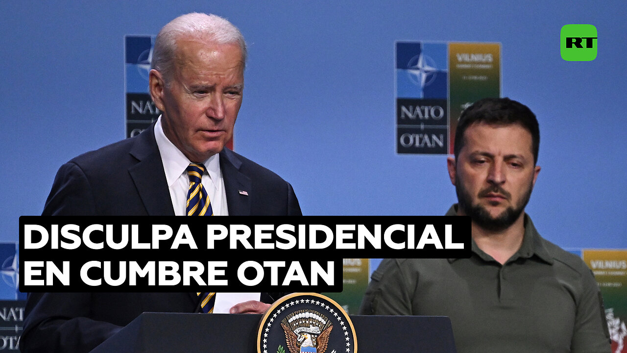 Joe Biden se disculpa por llamar 'Vladímir' a Zelenski en la cumbre de la OTAN