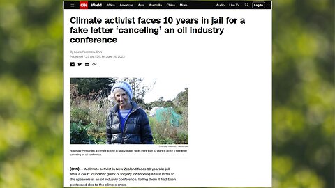 NZ climate activist faces up to 10 years in prison over fake letter