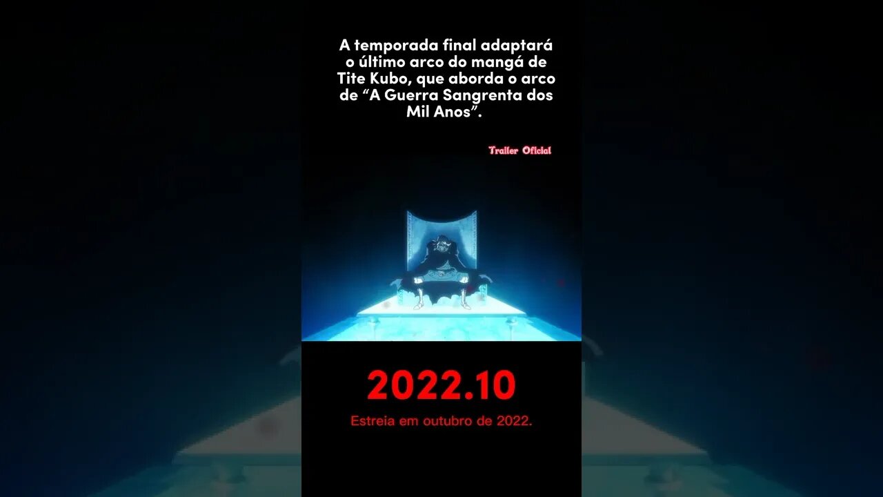 FINALMENTE NOVA TEMPORADA DE BLEACH 2022! - #shorts